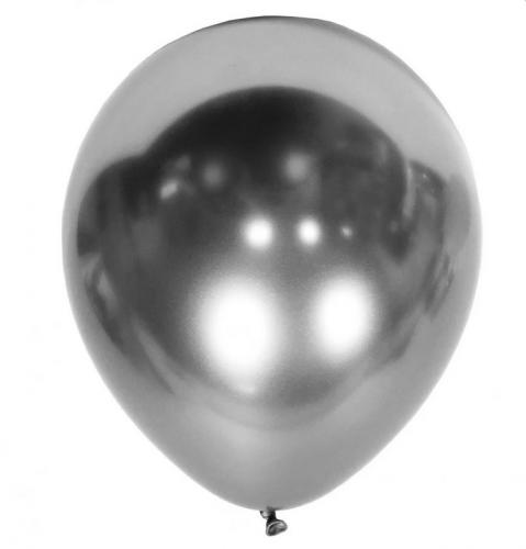 Повітряна кулька 5 дюймів (13 см) СРІБЛО ХРОМ